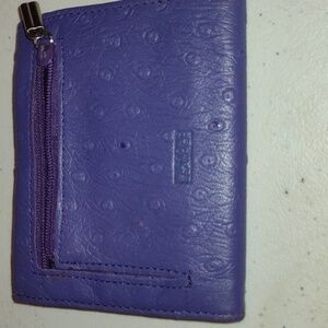 WILSON leather purple wallet small